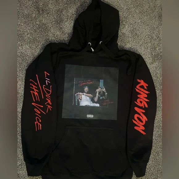 Jacket King Von Pink Hoodie Sweaters Lil Durk X King Von The Voice